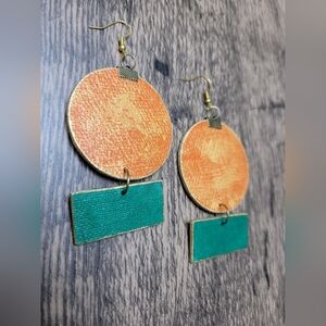 HAND CRAFTED Orange You Glad It's Summer! Wooden Dangle Earrings